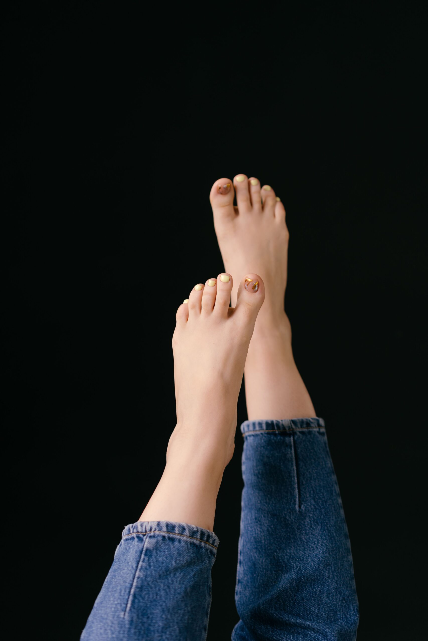 Full pedicure service including exfoliation and nail shaping